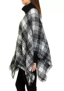Best Sale 🎉 Wonderly Boucle Fringe Plaid Topper 😉 -Wonderly Shop Belk 1051