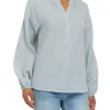 Discount 🌟 Wonderly 👩 Women's Long Sleeve Gauze Popover Woven Top ✔️ -Wonderly Shop Belk 1061