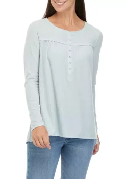 Cheapest ⌛ Wonderly 👩 Women's Waffle Henley 👚 Shirt 🌟