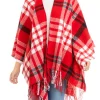 Outlet 🥰 Wonderly 👩 Women's Open Front Plaid Topper ⭐ -Wonderly Shop Belk 1115