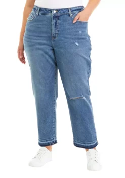 Wholesale 🥰 Wonderly Plus Size Curvy Fit High Rise Vintage Straight Leg 👖 Jeans ❤️ -Wonderly Shop Belk 1122