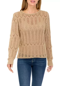 Brand new 🔔 Wonderly 👩 Women's Open Stitch Sweater 👏 -Wonderly Shop Belk 1162