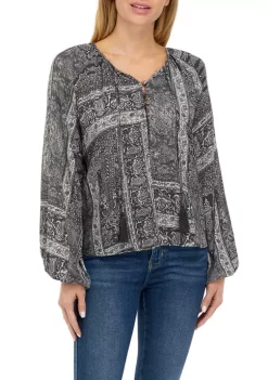 Promo 🥰 Wonderly 👩 Women's Peasant Blouse 😍 -Wonderly Shop Belk 1226