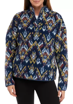 Buy ✨ Wonderly 👩 Women's Sherpa Popover Printed Jacket ✔️ -Wonderly Shop Belk 1238