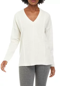 Best reviews of ✨ Wonderly 👩 Women's Long Sleeve V-Neck Seamed Top 🔥