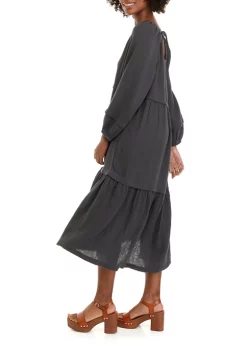 Brand new 🔥 Wonderly 👩 Women's 3/4 Tie Sleeve Peasant 👗 Dress 🔥 -Wonderly Shop Belk 1266