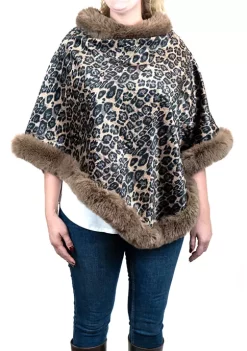 Discount 😍 Wonderly Fur Trimmed Leopard Print Topper 🔔 -Wonderly Shop Belk 1278