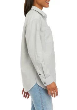 Best Sale 🎉 Wonderly 👩 Women's Long Sleeve Boyfriend 👕 Shirt 🥰 -Wonderly Shop Belk 1311