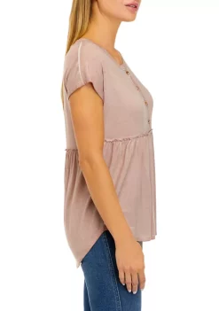 Cheap ⌛ Wonderly 👩 Women's Short Sleeve Dolman Henley Top 😉 -Wonderly Shop Belk 1317