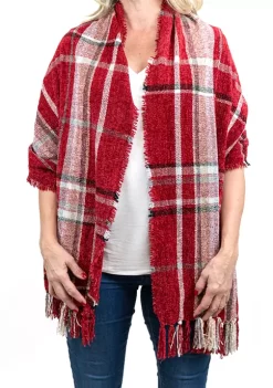 Buy 🔔 Wonderly Classic Chenille Plaid Wrap 💯 -Wonderly Shop Belk 1330