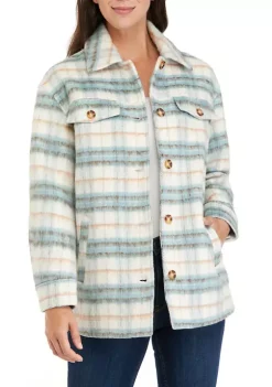 Buy 👏 Wonderly 👩 Women's Faux Wool Shacket 😍 -Wonderly Shop Belk 1370