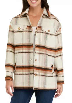 Buy 👏 Wonderly 👩 Women's Faux Wool Shacket 😍 -Wonderly Shop Belk 1371