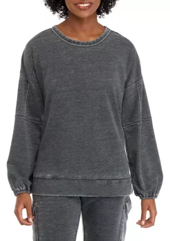 Outlet 🎉 Wonderly Studio 👩 Women's Long Sleeve Drop Shoulder Sweatshirt 🛒 -Wonderly Shop Belk 1376