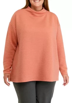 Flash Sale 😉 Wonderly Plus Size Long Sleeve Slouchy Mock Neck Sweater ⭐ -Wonderly Shop Belk 138