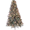 Best deal 🧨 Puleo International 7.5 Foot Pre-Lit Sterling Pine Artificial ❄ Christmas Tree with 70 UL-Listed Clear Lights 🎉 -Wonderly Shop Belk 1385