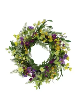 Wholesale ⭐ Puleo International 24 Inch Artificial Spring Mixed Floral Wreath ⌛ -Wonderly Shop Belk 1391