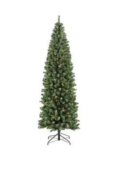 Best Pirce ❤️ Puleo International 7.5 Foot Pre Lit Noble Fir Artificial ❄ Christmas Tree with 350 Clear UL Listed Lights 👏 -Wonderly Shop Belk 1397