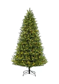Best deal 👏 Puleo International 6.5 Foot Pre-Lit Green Mountain Fir Artificial ❄ Christmas Tree with 500 UL-Listed Clear Lights 🛒
