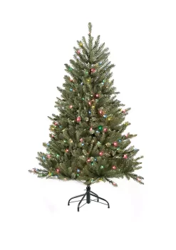 Best Sale ✨ Puleo International 4.5 Foot Pre Lit Franklin Fir Artificial 🔔 Christmas Tree with 250 Multi-Colored UL-Listed Lights ⭐ -Wonderly Shop Belk 1433
