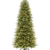 Budget ⭐ Puleo International 7.5 Foot Pre Lit Slim Franklin Fir Artificial 🎅 Christmas Tree with 500 Clear UL Listed Lights 🔥 -Wonderly Shop Belk 1437
