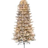 Cheap 😉 Puleo International 7.5 Foot Pre Lit Flocked Slim Fraser Fir Artificial 🔔 Christmas Tree with 500 UL Listed Clear Lights 🥰 -Wonderly Shop Belk 1441