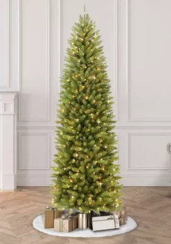 Hot Sale 😍 Puleo International 7.5 Foot Pre Lit Franklin Fir Pencil Tree Artificial 🎅 Christmas Tree with 350 Clear UL Listed Lights 🎁 -Wonderly Shop Belk 1450