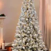 Flash Sale ❤️ Puleo International Pre-Lit 6-Foot Flocked Vermont Pine 🎄 Christmas 👏 -Wonderly Shop Belk 1489