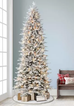 New 👏 Puleo International Slim Flocked Northern Fir PE/PVC Tree 😉 -Wonderly Shop Belk 1495