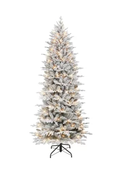 Promo 😍 Puleo International Pre-lit Flocked Slim Northern Fir 🎉 -Wonderly Shop Belk 1500