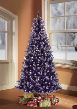 Best Sale ✨ Puleo International Pre-Lit 6.5-Foot Fashion Purple 🎄 Christmas Tree 🥰 -Wonderly Shop Belk 1510