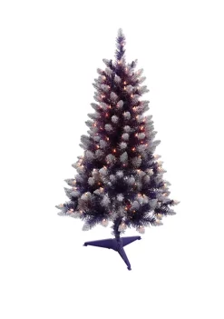 Best Sale ๐ Puleo International 4 Foot Pre Lit Fashion Purple Pine Artificial ๐ Christmas Tree with 150 UL Listed Clear Lights ๐งจ