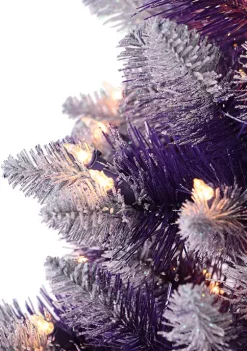 Best Sale 🔔 Puleo International 4 Foot Pre Lit Fashion Purple Pine Artificial 🎄 Christmas Tree with 150 UL Listed Clear Lights 🧨 -Wonderly Shop Belk 1513