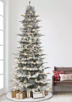 Cheapest 😍 Puleo International Pre-lit Slim Flocked Aspen Fir Tree 🤩 -Wonderly Shop Belk 1517
