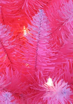 Outlet ✨ Puleo International 4 Foot Pre Lit Fashion Pink Pine Artificial 🎄 Christmas Tree with 150 UL Listed Clear Lights ✔️ -Wonderly Shop Belk 1536