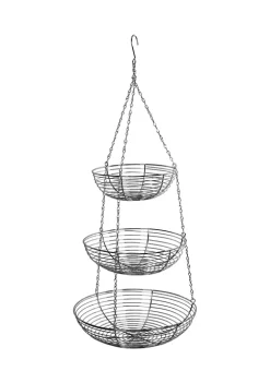 New ⌛ Puleo International 3 Tier Metal Hanging Basket 🛒 -Wonderly Shop Belk 1548