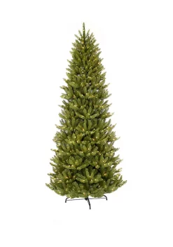 Top 10 🌟 Puleo International 10 Foot Pre Lit Slim Franklin Fir Artificial 🎁 Christmas Tree 900 UL Listed Clear Lights ❤️