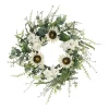 Discount 🌟 Puleo International 24 Inch Artificial Sunflower and Hydrangea Floral Spring Wreath 🥰 -Wonderly Shop Belk 1556