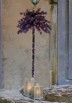 Best deal 🤩 Puleo International Pre-Lit Purple and Black Palm Tree 🤩 -Wonderly Shop Belk 1566