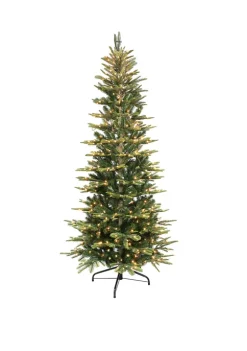 Brand new 🔔 Puleo International 7.5 Foot Pre Lit Slim Artic Fir Artificial ❄ Christmas Tree with 450 UL-Listed Clear Lights 🧨