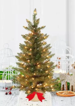 Cheap ❤️ Puleo International Pre-Lit 3-Foot Slim Franklin Fir 🔔 Christmas Tree 🥰