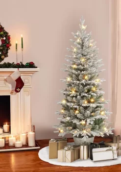 Best reviews of 😍 Puleo International Pre-lit PE/PVC Flocked Tree ❤️ -Wonderly Shop Belk 1589