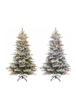 Best deal π Puleo International Pre-lit Flocked Aspen Fir Tree π―