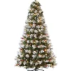 Best deal 🌟 Puleo International 7.5 ft Flocked Pine Tree with Pine Cones & Berries 😍 -Wonderly Shop Belk 1600