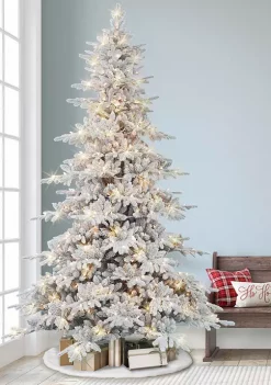 Buy 🎁 Puleo International Pre-lit Flocked Utah Fir Tree 🎁 -Wonderly Shop Belk 1657