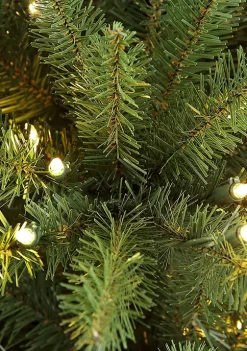 Cheap 🎁 Puleo International 6.5 Foot Pre Lit Slim Franklin Fir Artificial 🔔 Christmas Tree 350 UL Listed Clear Lights ✔️ -Wonderly Shop Belk 1675