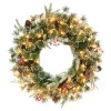 Promo ❤️ Puleo International 32" Pre-lit Glittery Wreath with Pine Cones & Berries ⌛ -Wonderly Shop Belk 1770