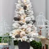 Best reviews of 🤩 Puleo International Pre-Lit 3-Foot Flocked 🎁 Christmas Tree with Rattan Basket Base 💯 -Wonderly Shop Belk 1782
