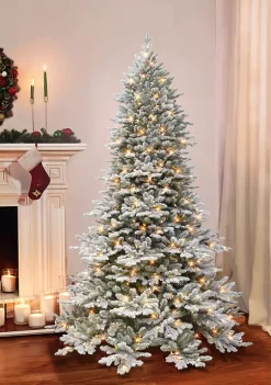 Best Pirce 😍 Puleo International Pre-lit Flocked Royal Majestic Douglas Fir Downswept Tree ❤️ -Wonderly Shop Belk 1825