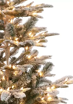 Wholesale 🌟 Puleo International 4.5 Foot Pre Lit Flocked Aspen Fir Artificial ❄ Christmas Tree with 250 UL-Listed Clear Lights ⭐ -Wonderly Shop Belk 1840