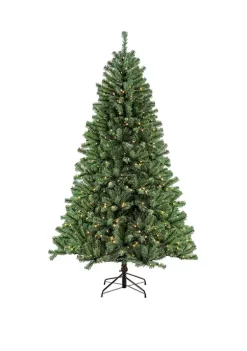 Promo 😍 Puleo International 9 Foot Pre Lit Noble Fir Artificial 🎅 Christmas Tree with 800 Clear UL Listed Lights 🛒 -Wonderly Shop Belk 1857